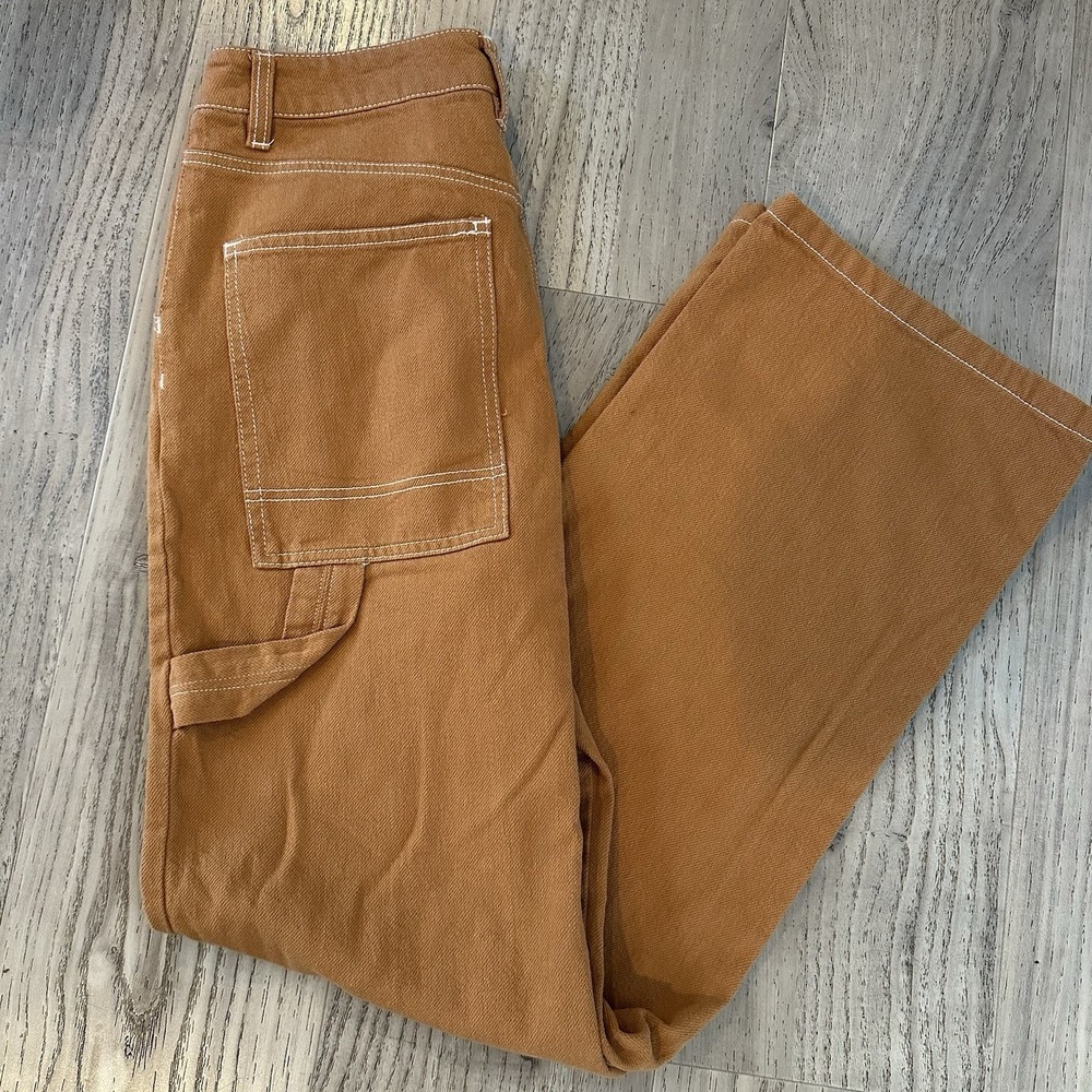 RSQ Womens High Rise Relaxed  Pants Orange Wide Leg Tilly's Grunge‎ Carpenter